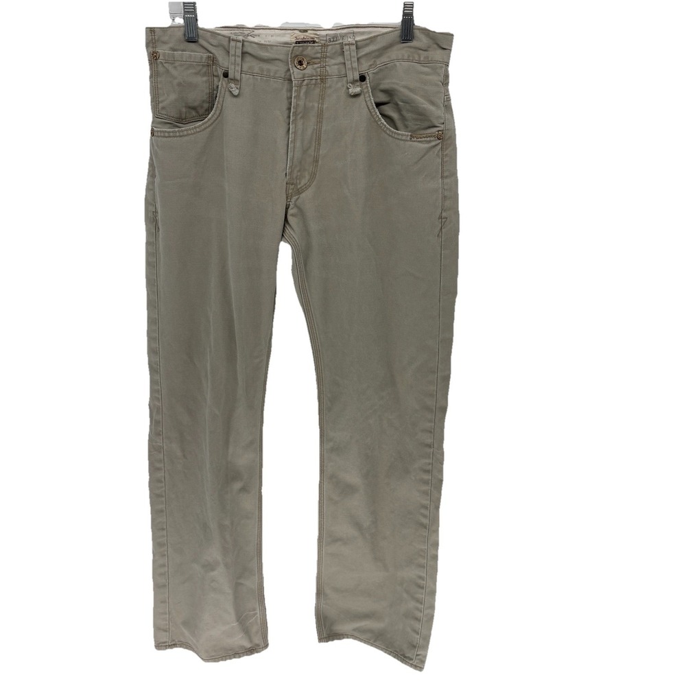 Vintage Levis Tab Twills Pants Beige Slim Straight Work Wear Y2K White Tab 32X30